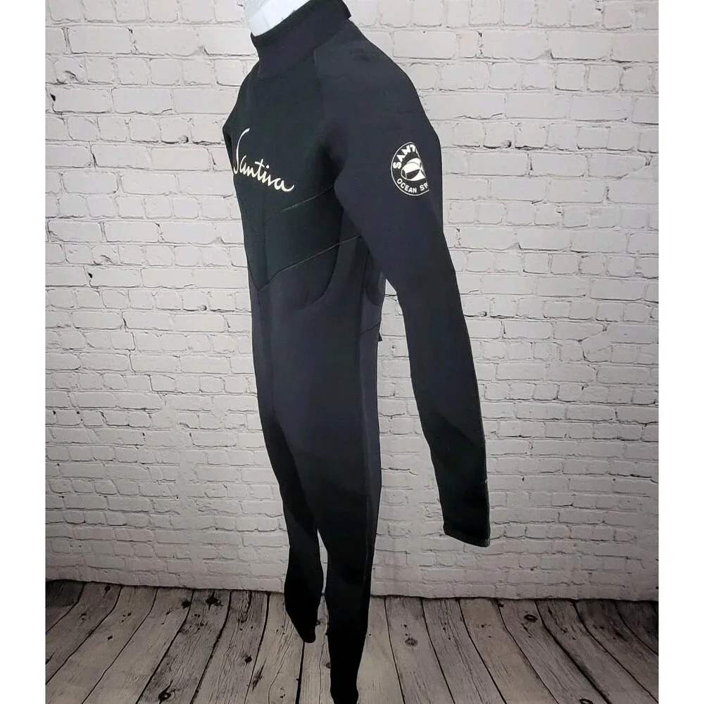 Santiva Water Sports Black Long Sleeve Full Body Wetsuit Beach Size Medium M